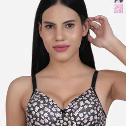 SHYAM SONS FLAIR Women Pack Of 2 Floral Printed Lightly Padded T-shirt Bra-image-95