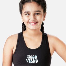 You Got Plan B Black & White Graphic Bra-56