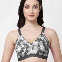 SHYAM SONS FLAIR Printed Full Coverage Non Padded Cotton T-shirt Bra With All Day Comfort-34