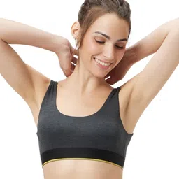 bummer Non Padded Moisture Wicking Rapid-Dry Workout Sports Bra - Full Coverage-image-63