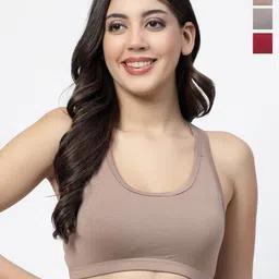 Docare Pack Of 3 Full Coverage Super Support Medium Support All Day Comfort Workout Bras-0