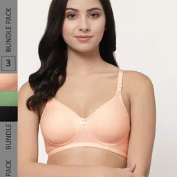 Docare Pack Of 3 Lightly Padded Full Coverage Cotton T-shirt Bra With All Day Comfort-picture-18