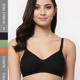 Docare Pack Of 3 Lightly Padded Full Coverage Cotton T-shirt Bra With All Day Comfort-31