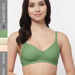 Docare Pack Of 3 Lightly Padded Full Coverage Cotton T-shirt Bra With All Day Comfort-image-68