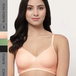 Docare Pack Of 3 Lightly Padded Full Coverage Cotton T-shirt Bra With All Day Comfort-picture-48