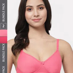 Docare Pack Of 2 Cotton T-shirt Bra Full Coverage Seamless All Day Comfort Lightly Padded-picture-44