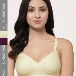 Docare Pack of 2 Full Coverage Lightly Padded Cotton T-Shirt Bras With All Day Comfort-image-67