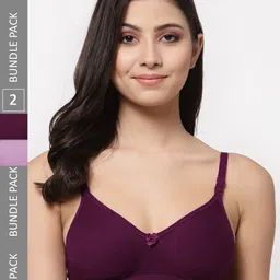 Docare Pack Of 2 Seamless Full Coverage Lightly Padded Cotton T-Shirt Bra-picture-11