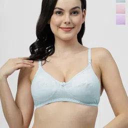 SHYAM SONS FLAIR Women Pack of 3 Polka Dot Full Coverage Non-Wired and Non Padded Bra-image-54