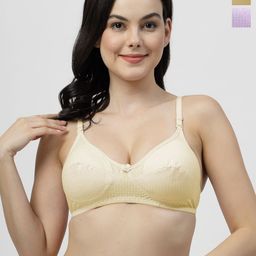 SHYAM SONS FLAIR Crown Pack Of 2 Polka Dot Cut and Sew Medium Coverage Bra-7