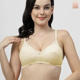SHYAM SONS FLAIR Women Pack Of 2 Cotton Polka Dot Full Coverage Bra-image-58