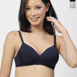 Floret Pack Of 2 Medium Coverage Lightly Padded Push-Up Bra with All Day Comfort-55