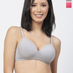 Floret Pack Of 2 Push-Up Bra Medium Coverage Lightly Padded All Day Comfort High Support-17