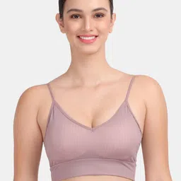 Amour Secret Women Mauve Striped Workout Bra Removable Padding-picture-18