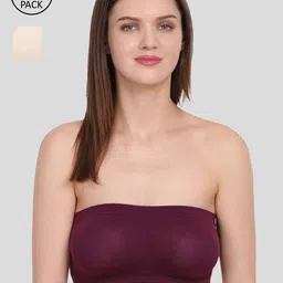 Amour Secret Purple & Beige Non-Padded Tube/Bandeau Bra Pack Of 2-image-43