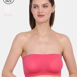 Amour Secret Women's Coral & White Pack of 2 Non-Padded Tube/Bandeau Bra-picture-37