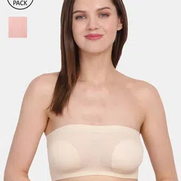 Amour Secret Women's Peach & Nude Pack of 2 Non-Padded Tube/Bandeau Bra-picture-23