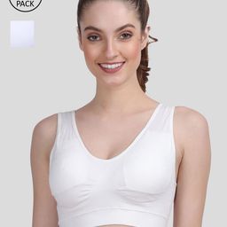 Amour Secret Pack of 2 White & Cream-Coloured Bra-image-42