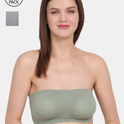 Amour Secret Women's Green & Grey Pack of 2 Non-Padded Tube/Bandeau Bra-picture-30