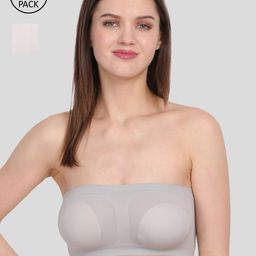 Amour Secret Light Grey & White Non-Padded Tube/Bandeau Bra Pack of 2-24