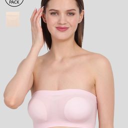 Amour Secret Women's Pink & Nude Pack of 2 Non-Padded Tube/Bandeau Bra-picture-25