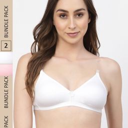 Floret Pack Of 2 Non Padded Seamless Transparent Back Bra-picture-18