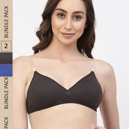 Floret Pack Of 2 Non Padded Non Wired Seamless Bra-image-30