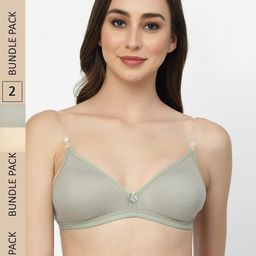Floret Pack Of 2 Non Padded Non Wired Seamless Bra-image-32