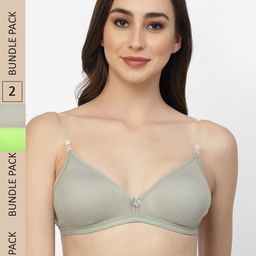 Floret Pack of 2 Non-Padded Non-Wired T-shirt Bra-image-41