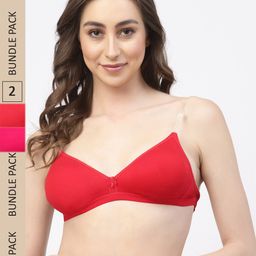 Floret Pack Of 2 Non Padded Non Wired Seamless Bra-image-31
