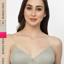 Floret Pack of 2 Non-Padded Non-Wired T-shirt Bra-image-26