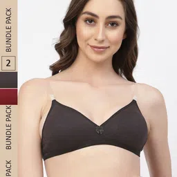 Floret Pack Of 2 Non Padded Seamless T-shirt Bra-image-80