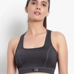 Wearjukebox Grey Workout Non-Wired Sports Bra-image-87