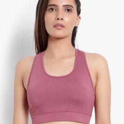 Wearjukebox Pink Training & Gym Workout Bra - Removable Padding-image-72