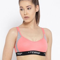 Leading Lady Black & Peach-Coloured Colourblocked Bra-image-11