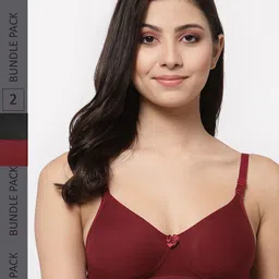 College Girl Pack of 2 Cotton T-shirt Bra - Lightly Padded-picture-14