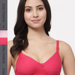College Girl Pack of 2 Cotton T-shirt Bra - Lightly Padded-picture-12