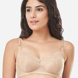 every de by amante Non Padded Wirefree Lace Contour Super Support Bra EB006-image-63