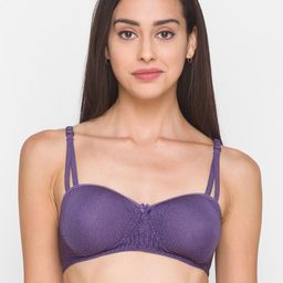 Candyskin Navy Blue & Purple Floral Lightly Padded Everyday Bra-picture-10