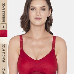 Souminie Pack of 2  All Day Comfort Full Coverage Seamless Cotton Bra-picture-51