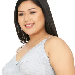 Da Intimo Grey Plus Size Full Coverage Non Padded Bra image 3