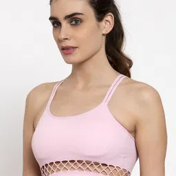 MAKCLAN Pack Of 2 Non-Wired Removable padding Full Coverage Work Out Bra All Day Comfort image 2