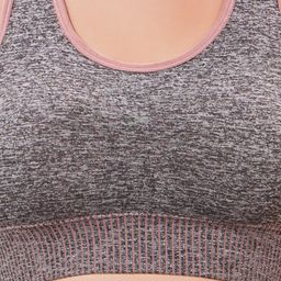 PLUMBURY Full Coverage Removable Padding Seamless Workout Bra With All Day Comfort image 4