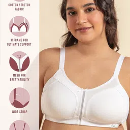 Nykd Everyday Wireless Cotton Bra - Non-Padded Full Coverage with Extra Wide Band Support image 5