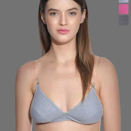 Aimly Pack Of 3 Half Coverage Cotton Everyday Bra With All Day Comfort-image-10