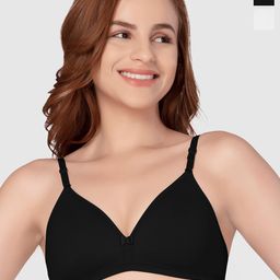 Daisy Dee Pack of 2 Full Coverage Non Padded Cotton T-shirt Bra- All Day Comfort-51