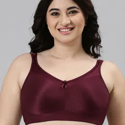 Enamor Women Purple Non-Padded Non-Wired Full Support Lift Up Bra With Moulded Cups- FB12-47