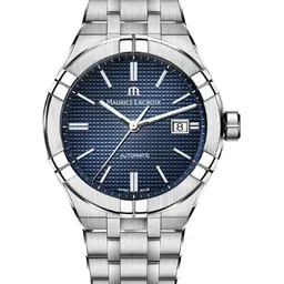 MAURICE LACROIX Men Printed Dial & Silver Toned Stainless Steel Bracelet Style Straps Analogue Automatic Watch-3