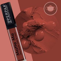PERPAA Set Of 2 Matte Me Ultra Smooth Lip Creams 5 ml Each - Brown Woods & Bright Red image 4