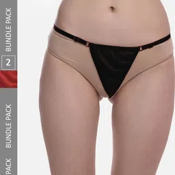 StyFun Women Pack Of 2 Anti-Microbial G-String Thong Briefs-picture-23